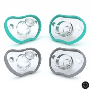 Nanobebe Baby Pacifiers 0-3 Month - Orthodontic, Curves Comfortably with Face...